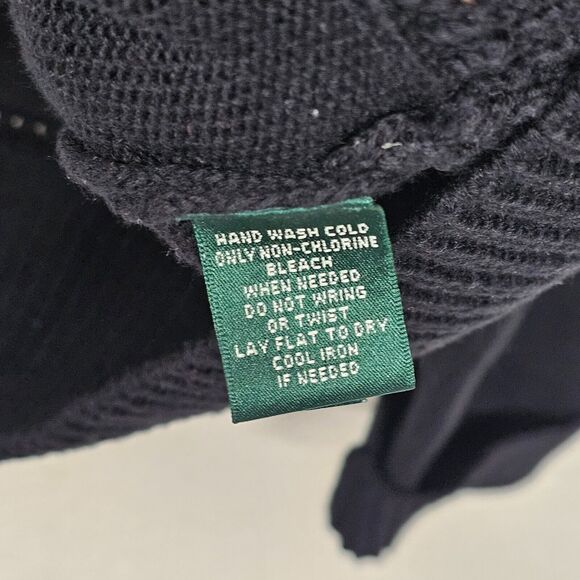 Ralph Lauren LRL Cardigan Sweater Womens Size Medium Double Breasted Gold Button - Picture 7 of 10